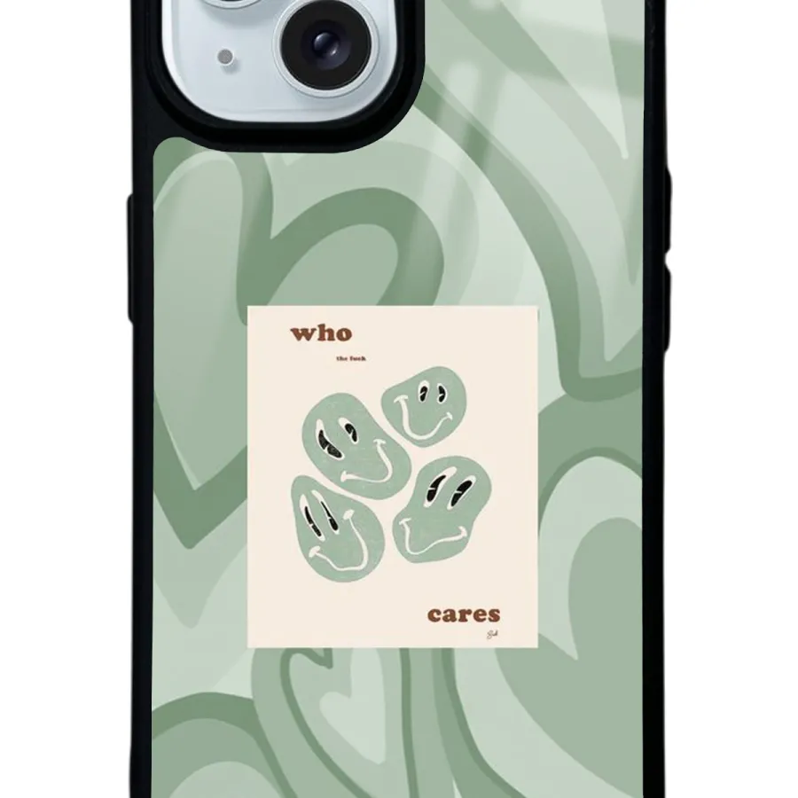 Who Cares Green Glossy Telefon Kılıfı Who Cares Green Glossy Telefon Kılıfı