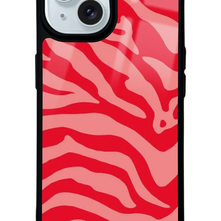 Red Zebra Glossy Telefon Kılıfı Red Zebra Glossy Telefon Kılıfı