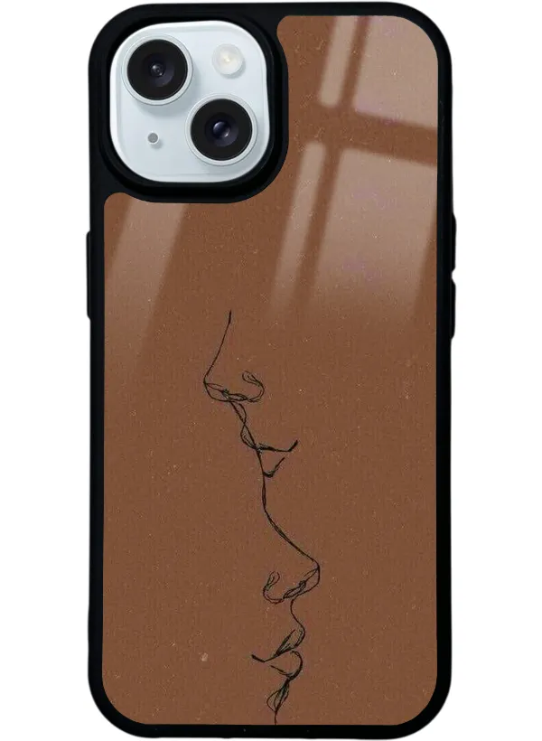 Kahve Silüet Glossy Telefon Kılıfı
