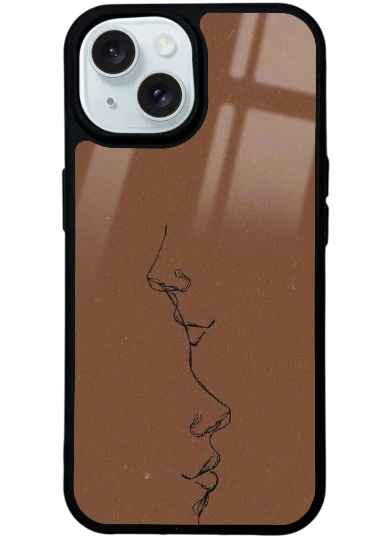 Kahve Silüet Glossy Telefon Kılıfı