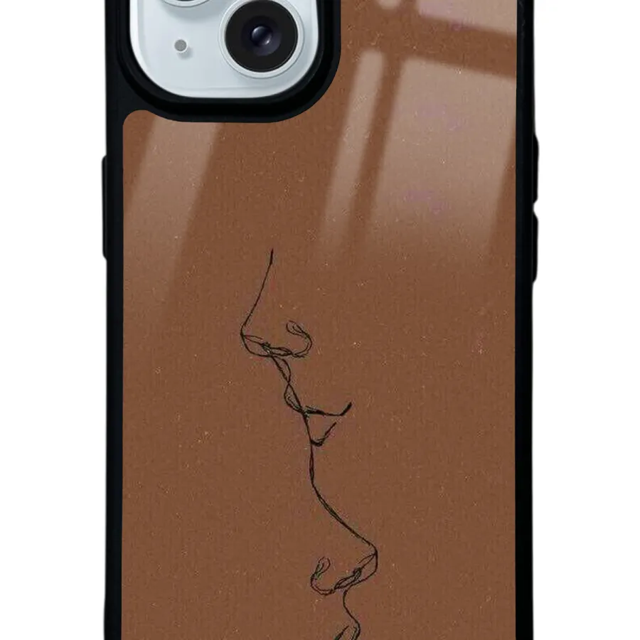 Kahve Silüet Glossy Telefon Kılıfı