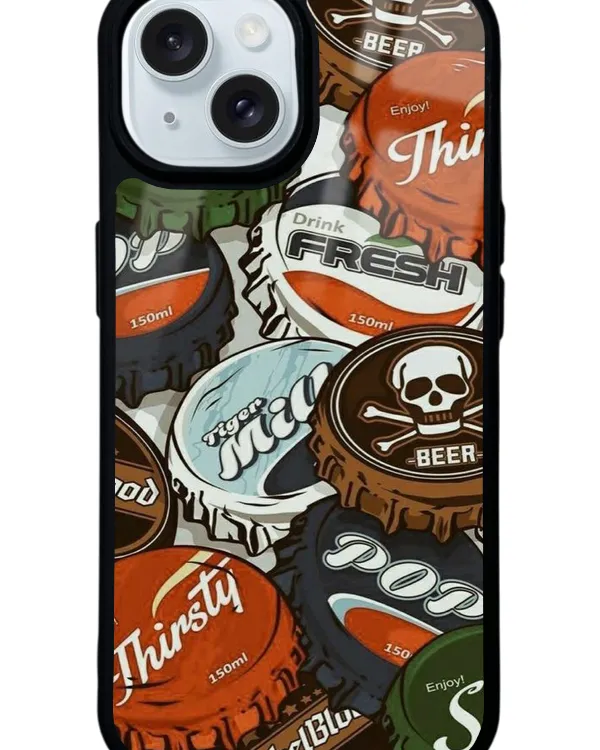 Gazoz Kapağı Glossy Telefon Kılıfı