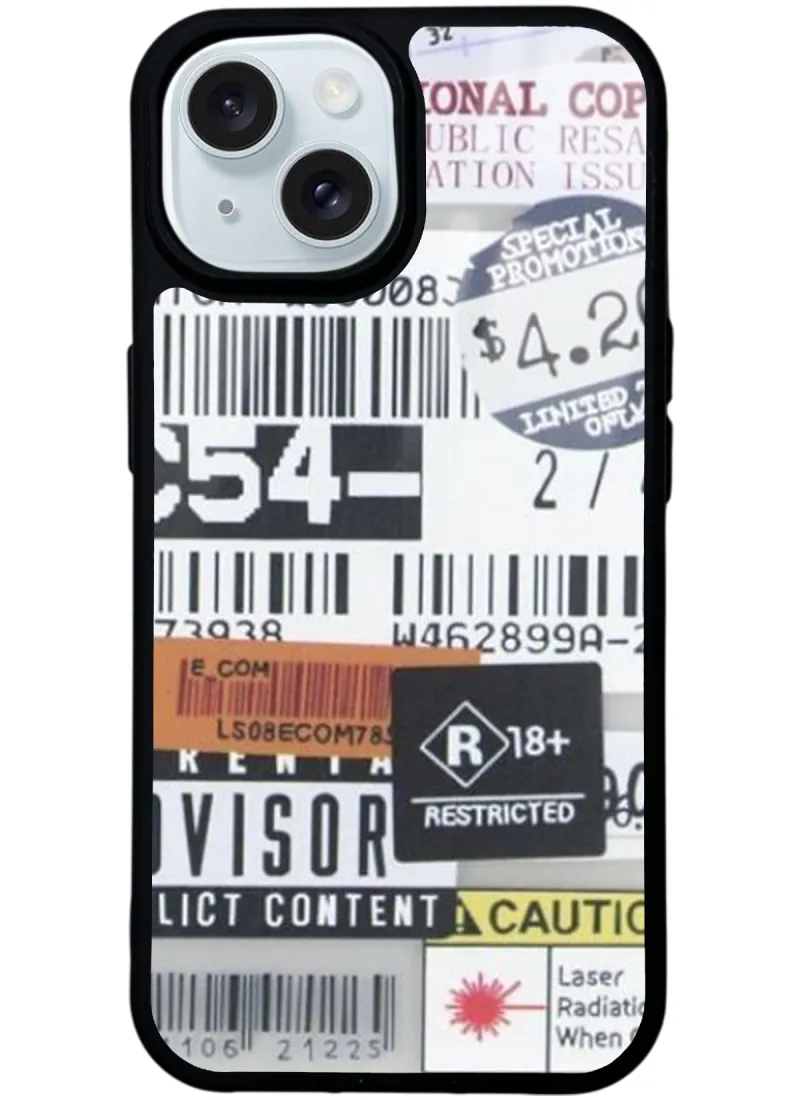 Sticker Barkod Glossy Telefon Kılıfı Sticker Barkod Glossy Telefon Kılıfı