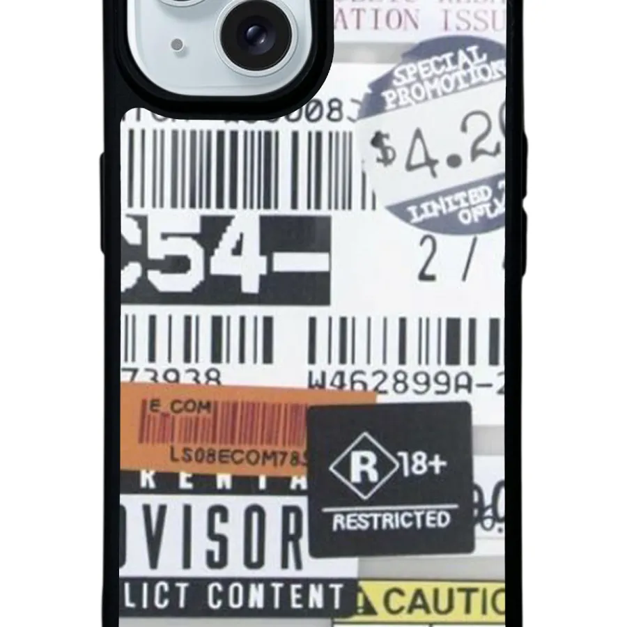 Sticker Barkod Glossy Telefon Kılıfı Sticker Barkod Glossy Telefon Kılıfı