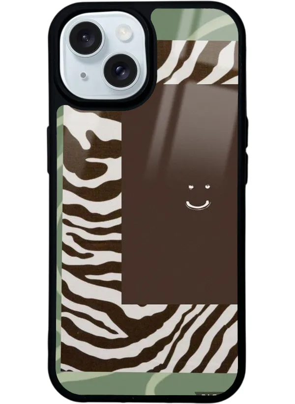 Kahve Zebra Glossy Telefon Kılıfı