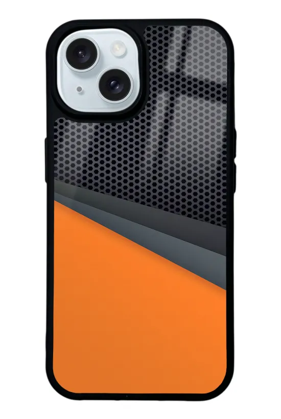 Turuncu Çapraz Glossy Telefon Kılıfı
