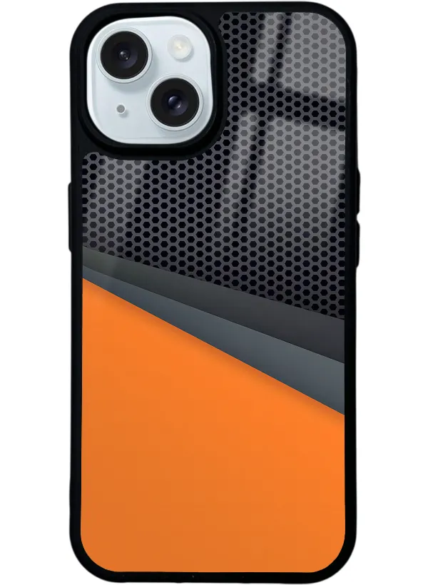 Turuncu Çapraz Glossy Telefon Kılıfı