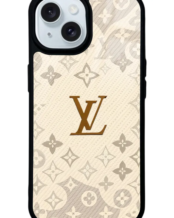 Krem LV Glossy Telefon Kılıfı