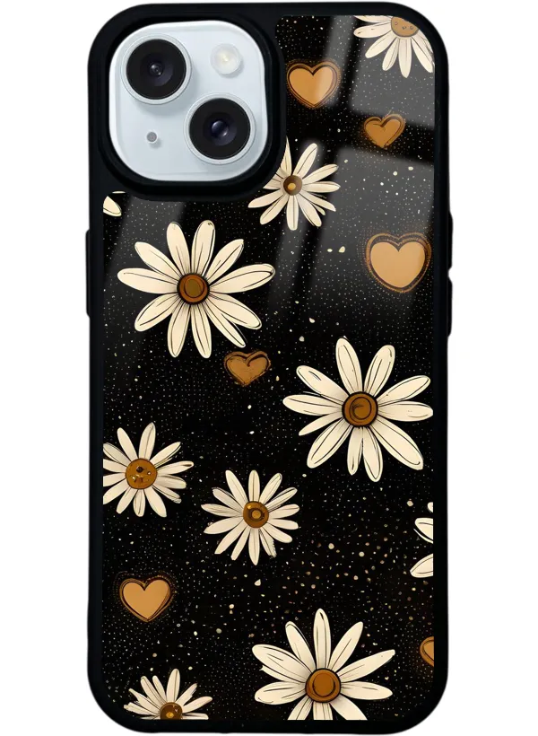 Midnight Daisies Glossy Telefon Kılıfı