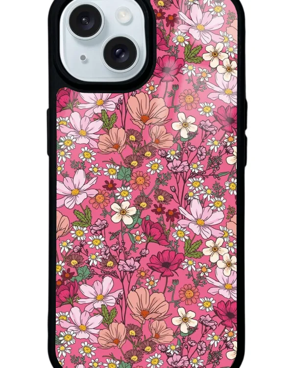 Magenta Meadow Glossy Telefon Kılıfı