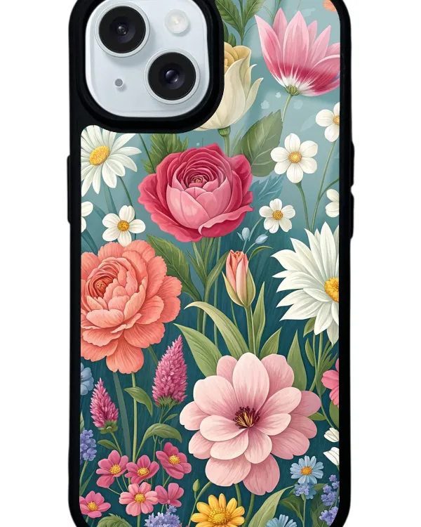 Kadife Yapraklar Glossy Telefon Kılıfı
