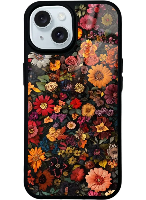 Stitched Flora Glossy Telefon Kılıfı