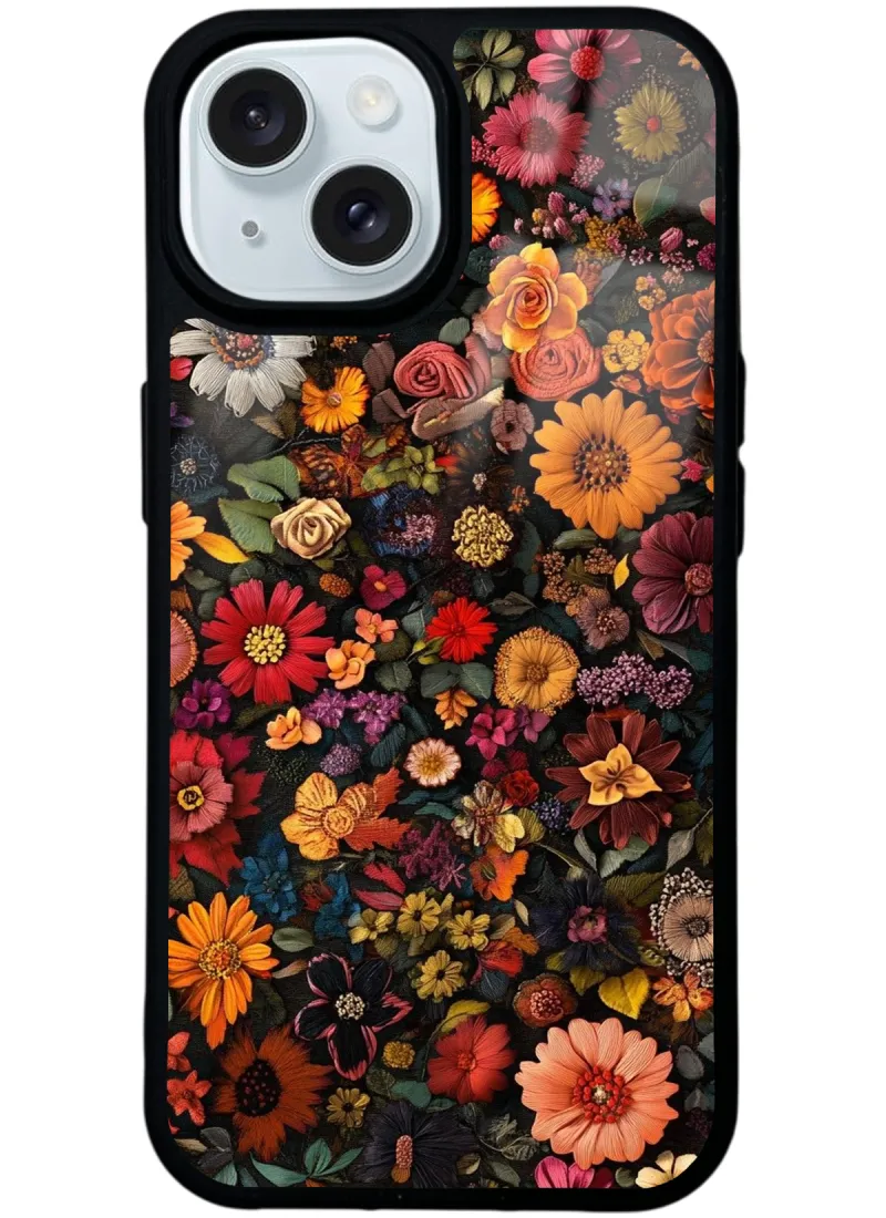 Stitched Flora Glossy Telefon Kılıfı Stitched Flora Glossy Telefon Kılıfı