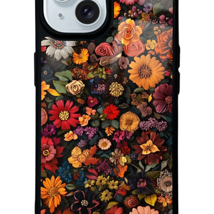 Stitched Flora Glossy Telefon Kılıfı Stitched Flora Glossy Telefon Kılıfı