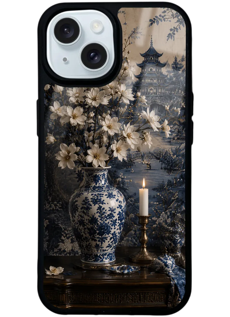 Blue Pagoda Elegance Glossy Telefon Kılıfı Blue Pagoda Elegance Glossy Telefon Kılıfı