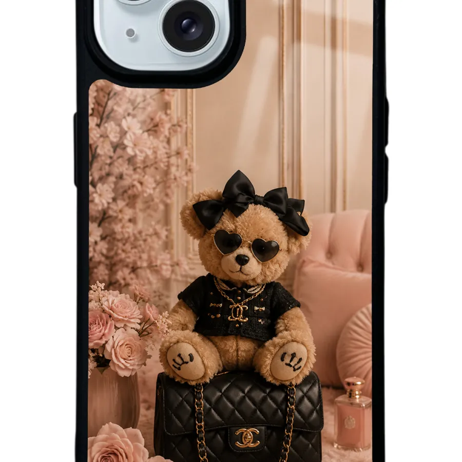 Glam Teddy Noir Glossy Telefon Kılıfı
