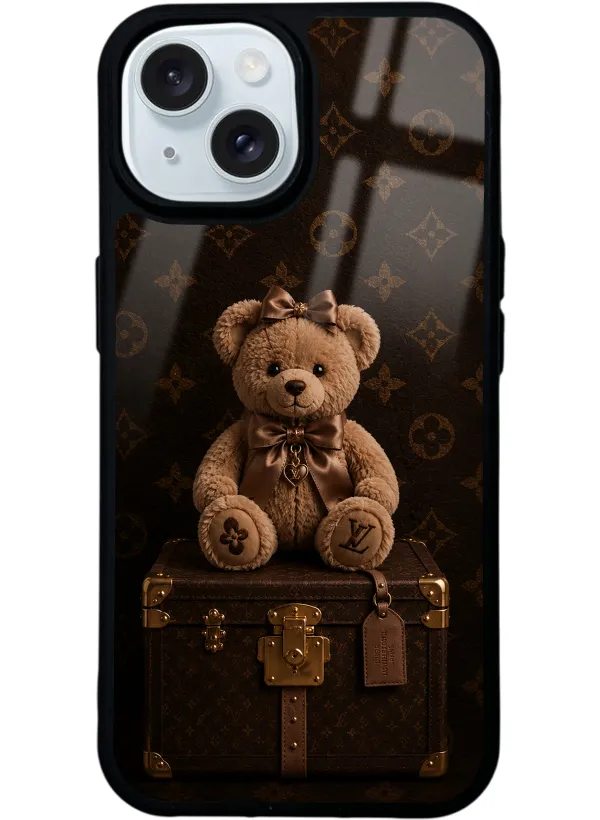 Luxury Brown Teddy Glossy Telefon Kılıfı