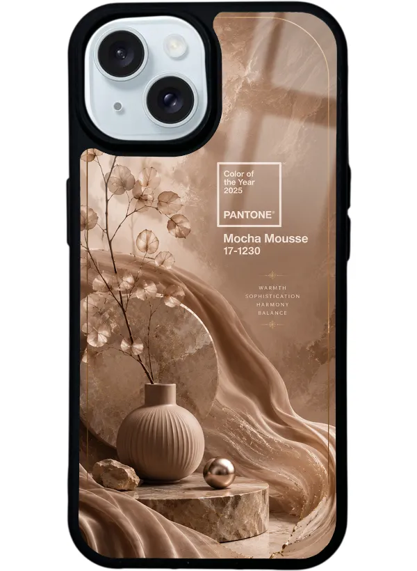 Mocha Mousse Elegance Glossy Telefon Kılıfı