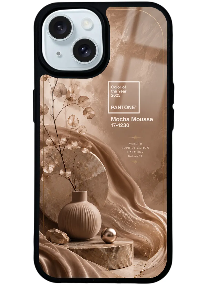 Mocha Mousse Elegance Glossy Telefon Kılıfı