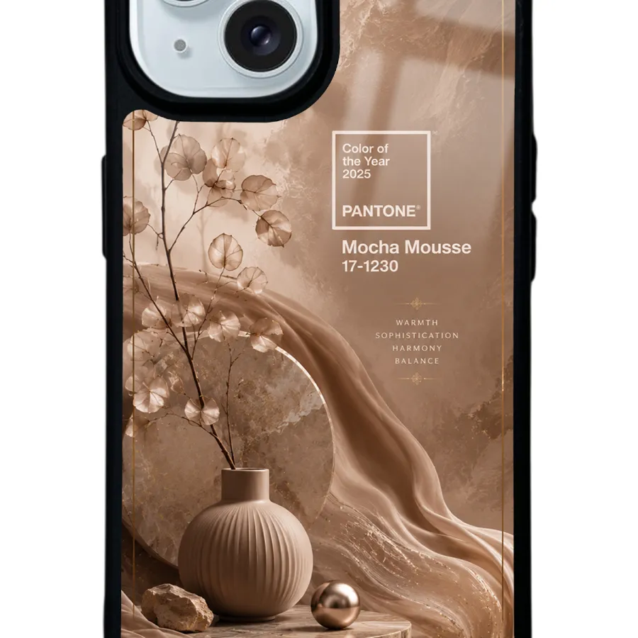 Mocha Mousse Elegance Glossy Telefon Kılıfı