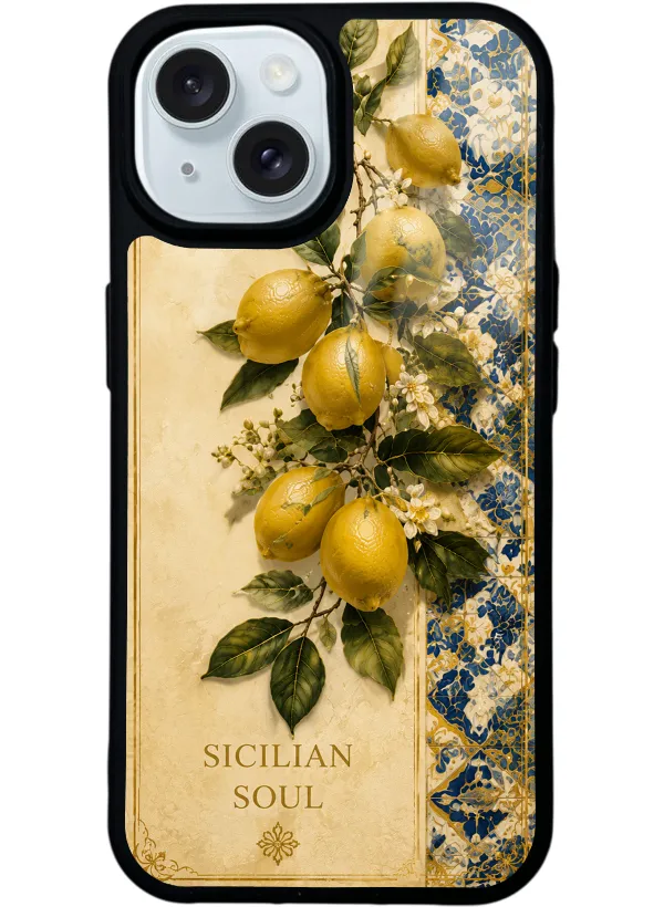 Sicilian Lemon Garden Glossy Telefon Kılıfı