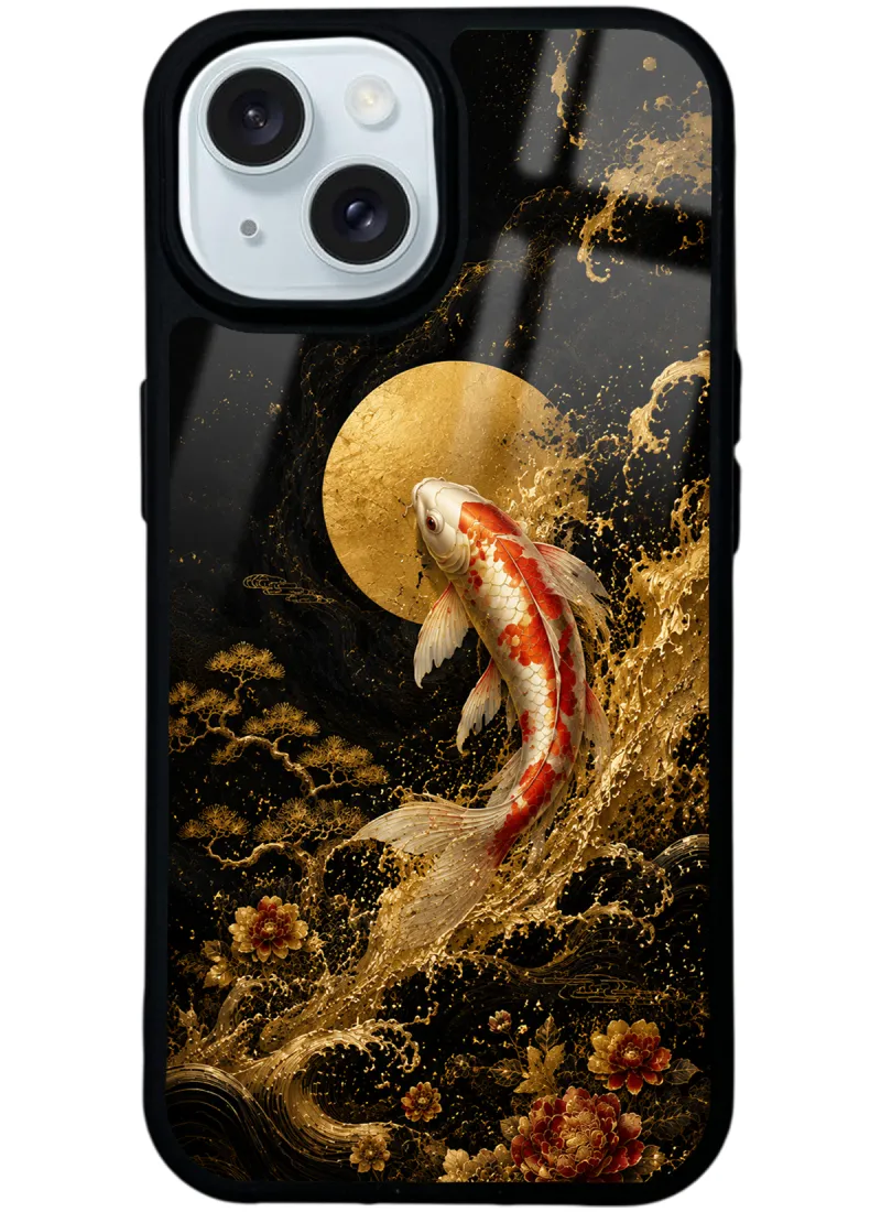 Golden Koi Elegance Glossy Telefon Kılıfı Golden Koi Elegance Glossy Telefon Kılıfı