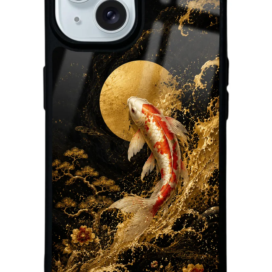 Golden Koi Elegance Glossy Telefon Kılıfı Golden Koi Elegance Glossy Telefon Kılıfı
