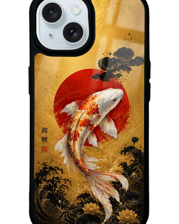 Golden Koi Sunrise Glossy Telefon Kılıfı