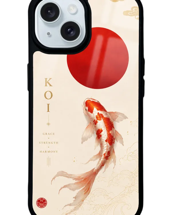 Minimal Koi Grace Glossy Telefon Kılıfı