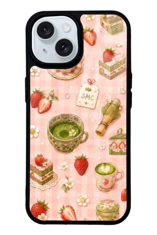 Strawberry Matcha Bliss Glossy Telefon Kılıfı