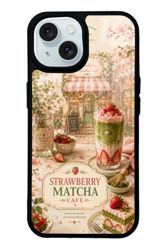 Strawberry Matcha Dream Glossy Telefon Kılıfı
