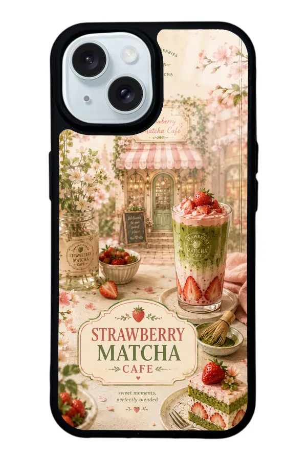 Strawberry Matcha Dream Glossy Telefon Kılıfı