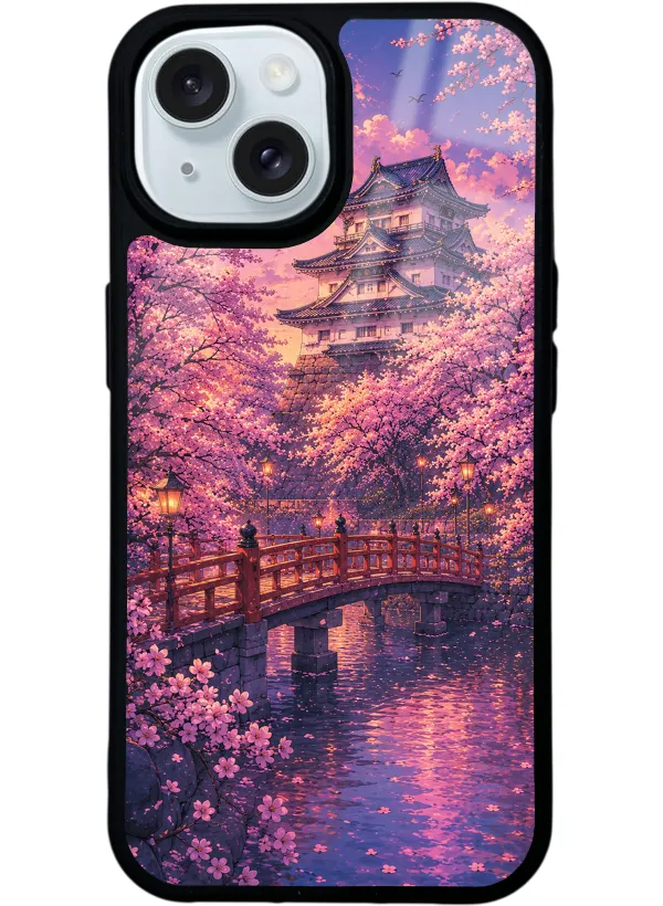 Sakura Castle Twilight Glossy Telefon Kılıfı
