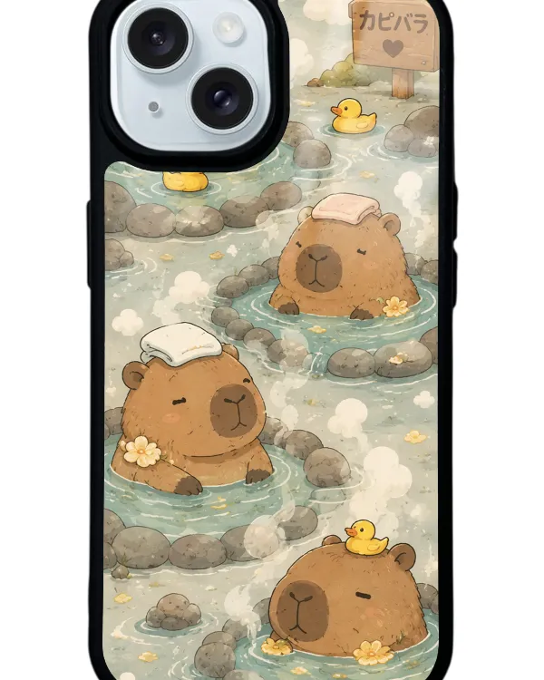 Capybara Onsen Glossy Telefon Kılıfı