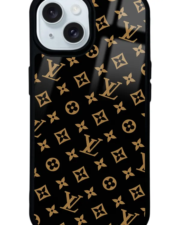 Black LV Glossy Telefon Kılıfı