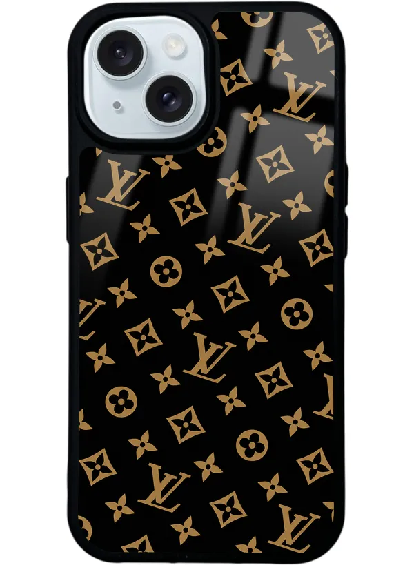 Black LV Glossy Telefon Kılıfı