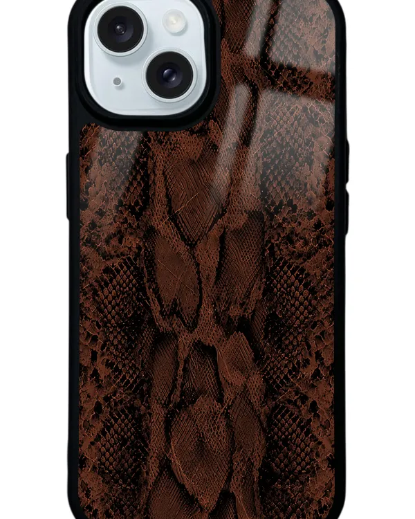 Kahve Deri Glossy Telefon Kılıfı