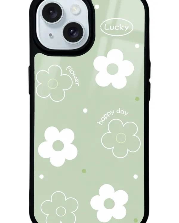 Green Lucky Happy Day Glossy Telefon Kılıfı