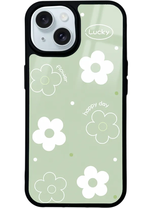 Green Lucky Happy Day Glossy Telefon Kılıfı