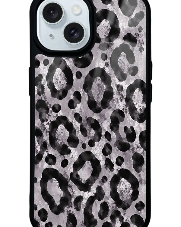 Gray Leopar Glossy Telefon Kılıfı