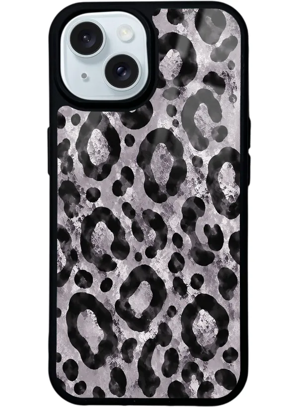 Gray Leopar Glossy Telefon Kılıfı
