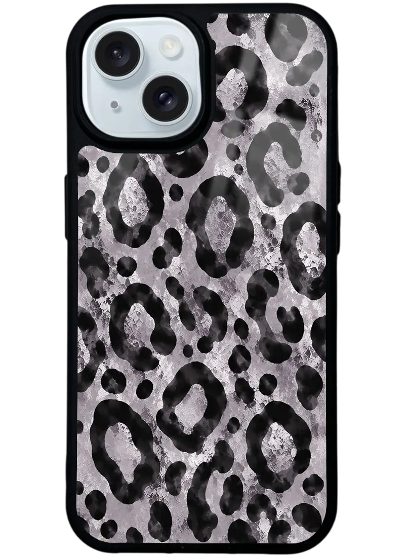 Gray Leopar Glossy Telefon Kılıfı