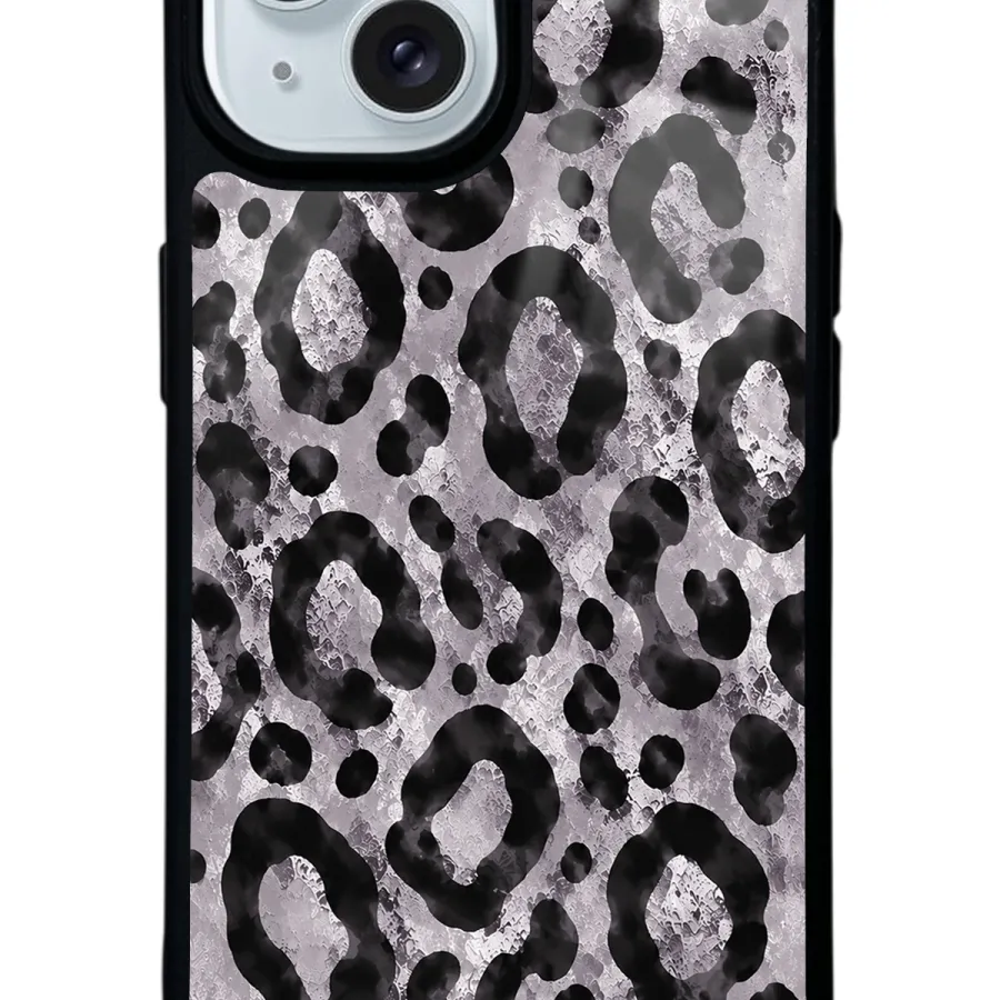 Gray Leopar Glossy Telefon Kılıfı