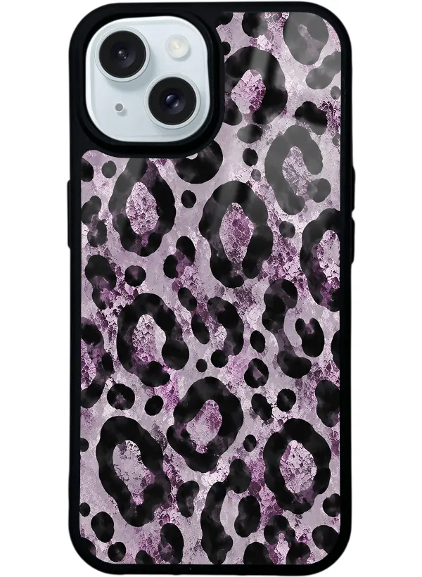 Soft Lilac Leopar Glossy Telefon Kılıfı