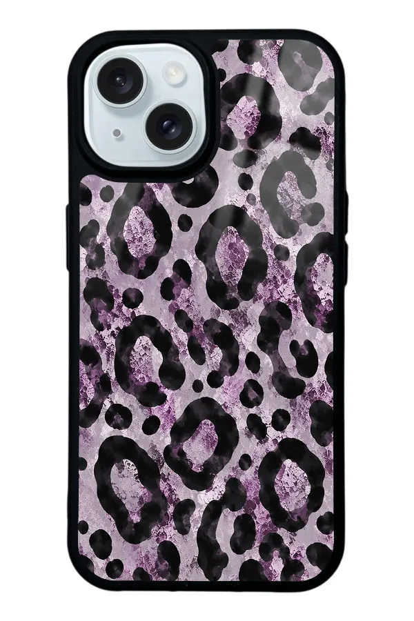 Soft Lilac Leopar Glossy Telefon Kılıfı