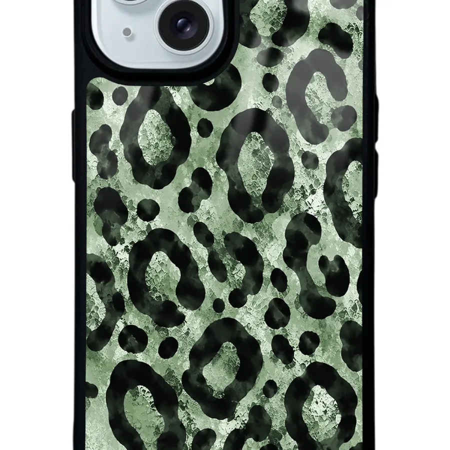 Sage Green Leopar Glossy Telefon Kılıfı Sage Green Leopar Glossy Telefon Kılıfı