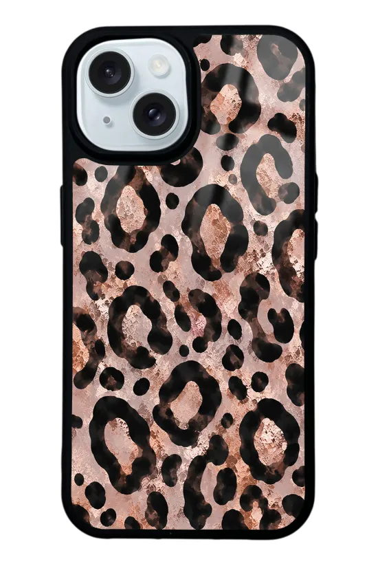 Rose Gold Leopar Glossy Telefon Kılıfı