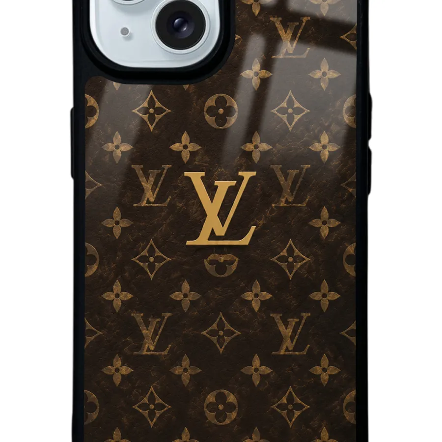 Brown Gold LV Glossy Telefon Kılıfı Brown Gold LV Glossy Telefon Kılıfı