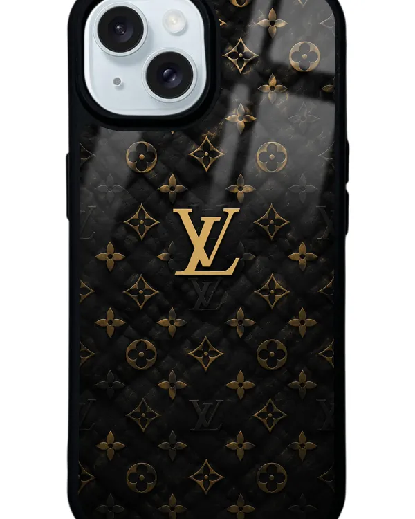 Black Gold LV Glossy Telefon Kılıfı