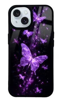 Purple Galaxy Butterfly Glossy Telefon Kılıfı Purple Galaxy Butterfly Glossy Telefon Kılıfı